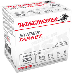 Winchester Super Target 20 Ga 2 3/4" 7/8 Oz Case 250 Rd